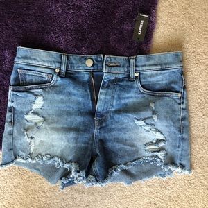Express High Rise Jean shorts